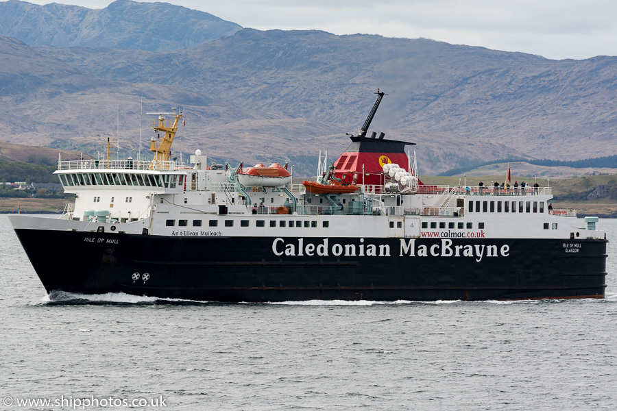 Photograph of the vessel  Isle of Mull pictured in the Sound of Mull on 15th May 2016