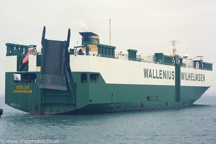 Photograph of the vessel  Isolde pictured departing Southampton on 12th April 2003