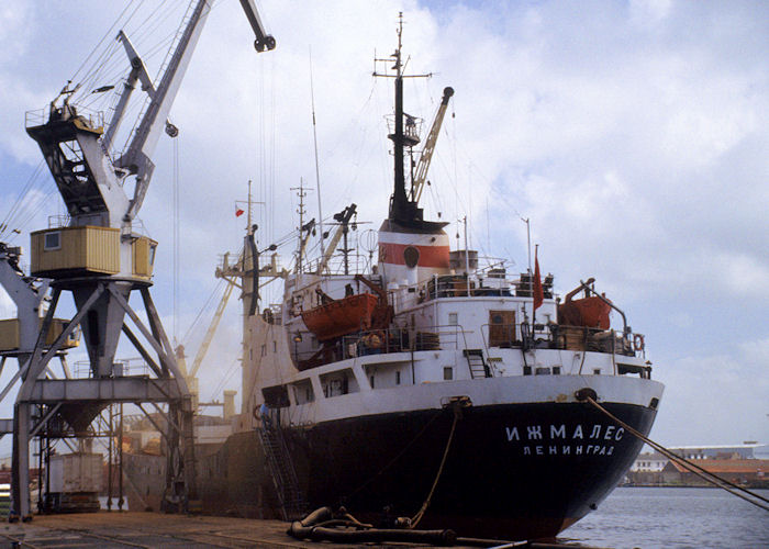 Photograph of the vessel  Izhmales pictured at Saint Nazaire on 10th July 1990