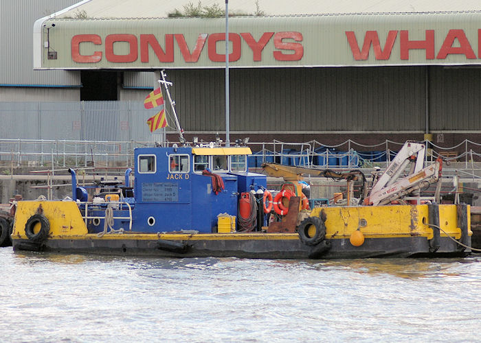 Photograph of the vessel  Jack D pictured at Convoy's Wharf, Deptford on 11th June 2009