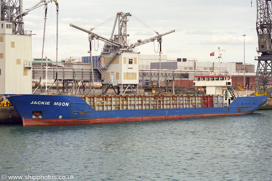 Photograph of the vessel  Jackie Moon pictured at Southampton on 20th April 2002