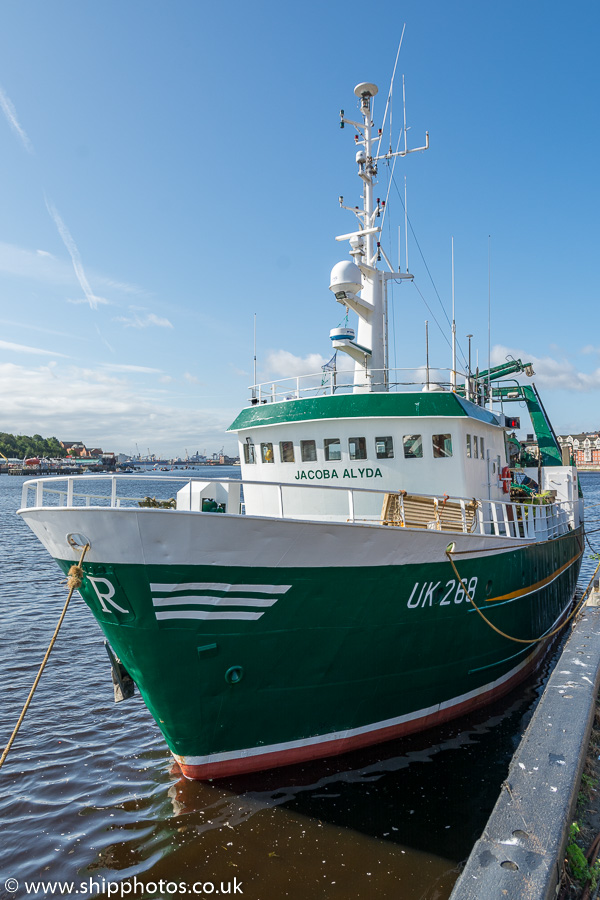 Photograph of the vessel fv Jacoba Alyda pictured at the Fish Quay, North Shields on 6th September 2019