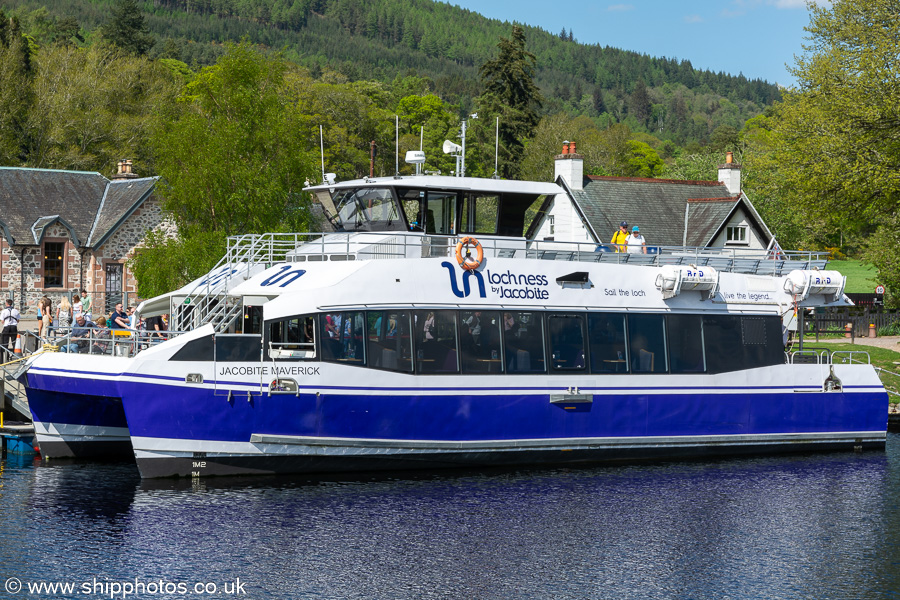 Photograph of the vessel  Jacobite Maverick pictured at Dochgarroch Lock, Caledonian Canal on 11th May 2024
