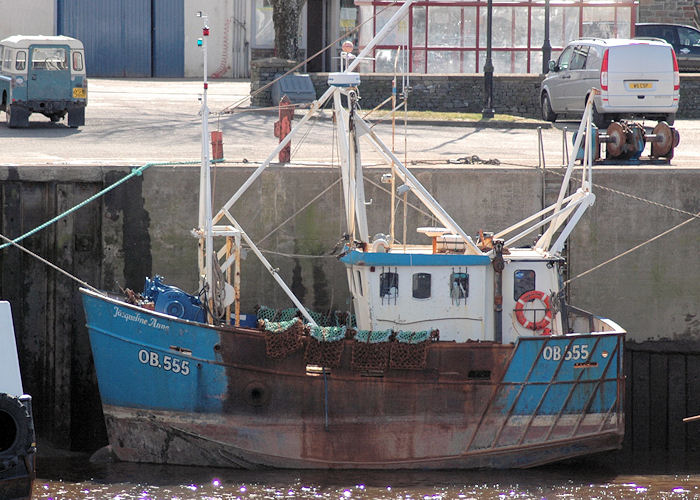 Photograph of the vessel fv Jacqueline Anne pictured at Kirkcudbright on 4th April 2010