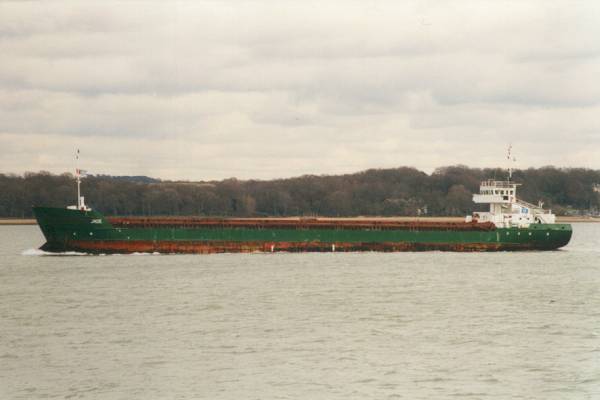 Photograph of the vessel  Jade pictured arriving in Southampton on 4th March 1998