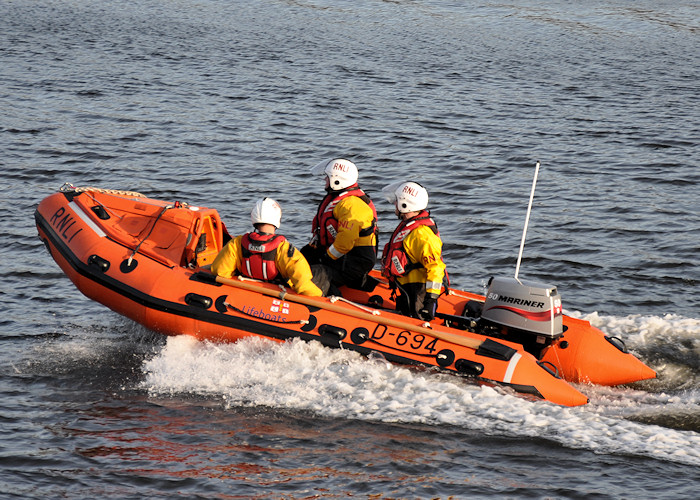 Photograph of the vessel RNLB James Bissett Simpson pictured at Aberdeen on 16th April 2012