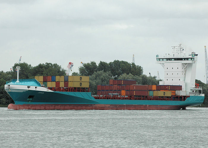 Photograph of the vessel  Jana pictured on the Nieuwe Maas at Rotterdam on 20th June 2010