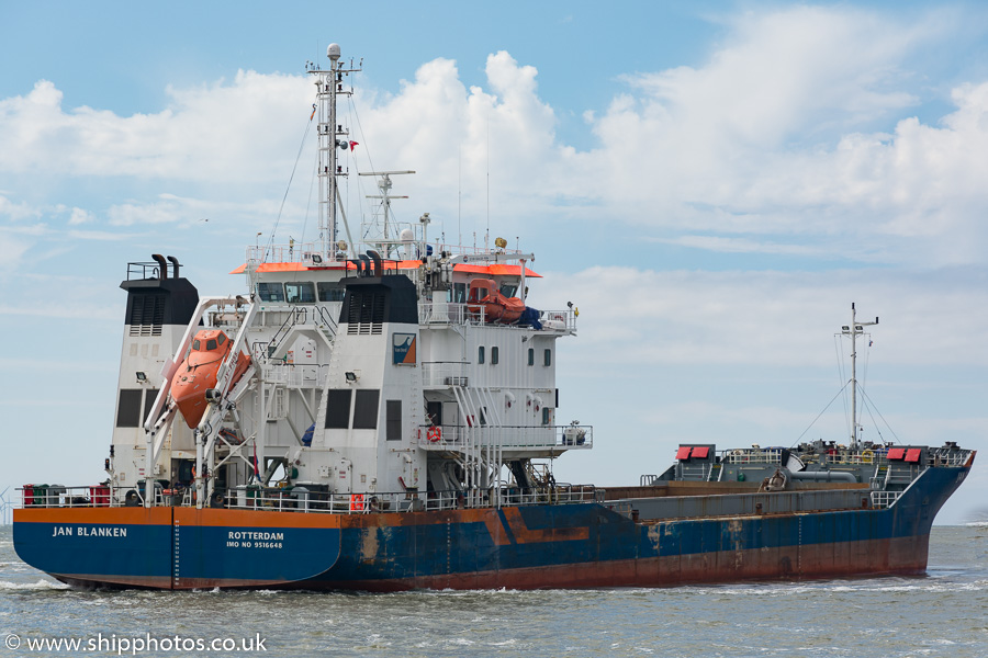 Photograph of the vessel  Jan Blanken pictured at the Liverpool2 Terminal development, Liverpool on 20th June 2015
