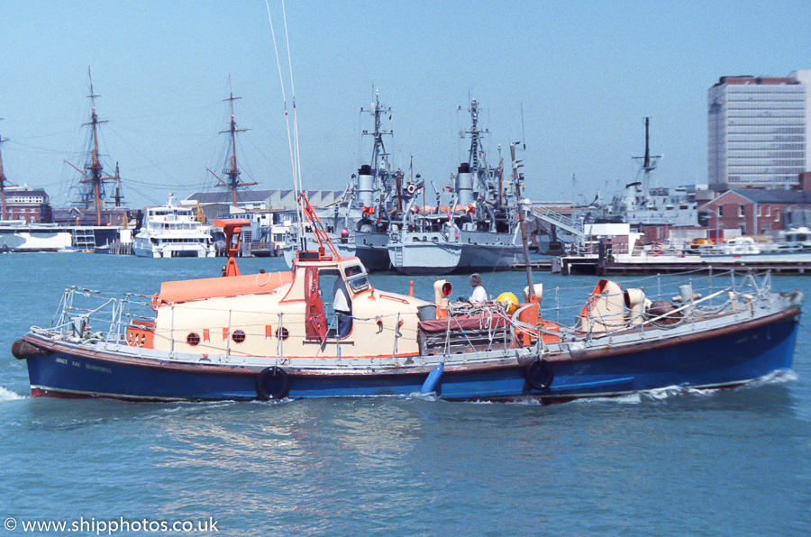 Photograph of the vessel  Janet Rae pictured in Portsmouth Harbour on 7th May 1989
