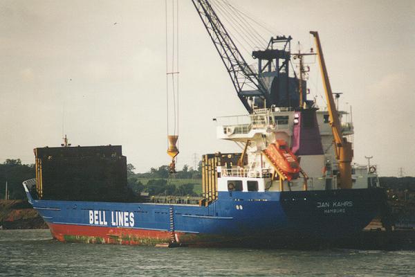 Photograph of the vessel  Jan Kahrs pictured in Ipswich on 6th October 1995