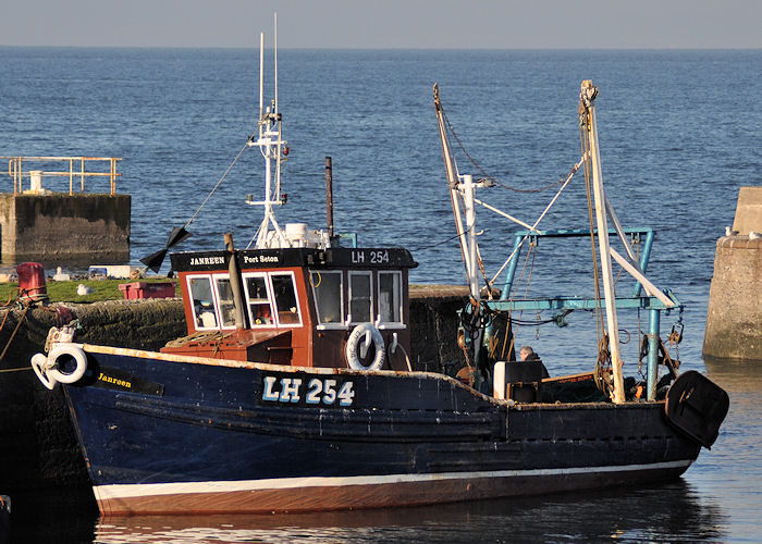 Photograph of the vessel fv Janreen pictured at Port Seton on 6th November 2011