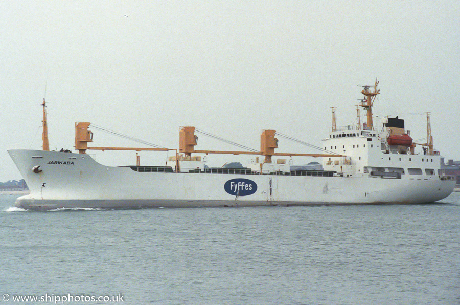 Photograph of the vessel  Jarikaba pictured departing Portsmouth Harbour on 5th July 1989
