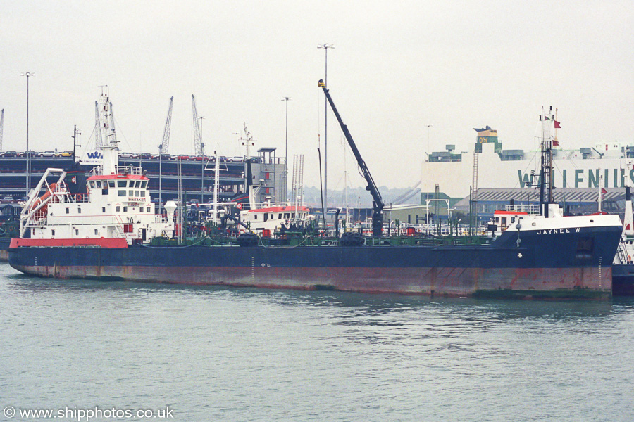 Photograph of the vessel  Jaynee W pictured in Empress Dock, Southampton on 12th April 2003