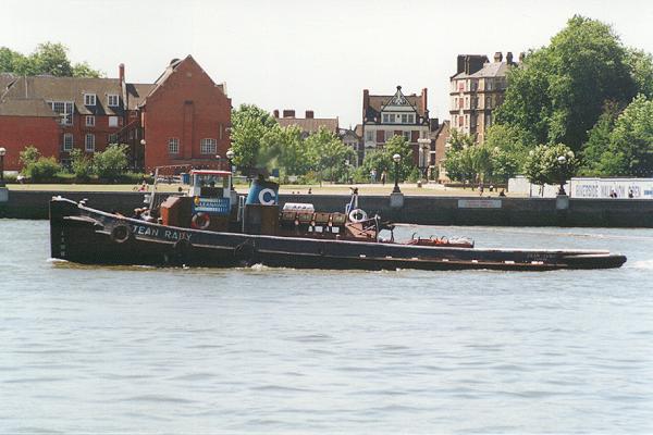 Photograph of the vessel  Jean Raby pictured in London on 23rd June 1995