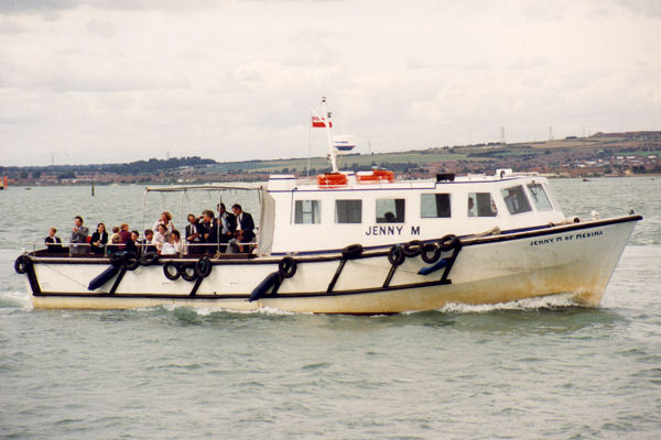 Photograph of the vessel  Jenny M of Medina pictured in Portsmouth Harbour on 29th August 1992