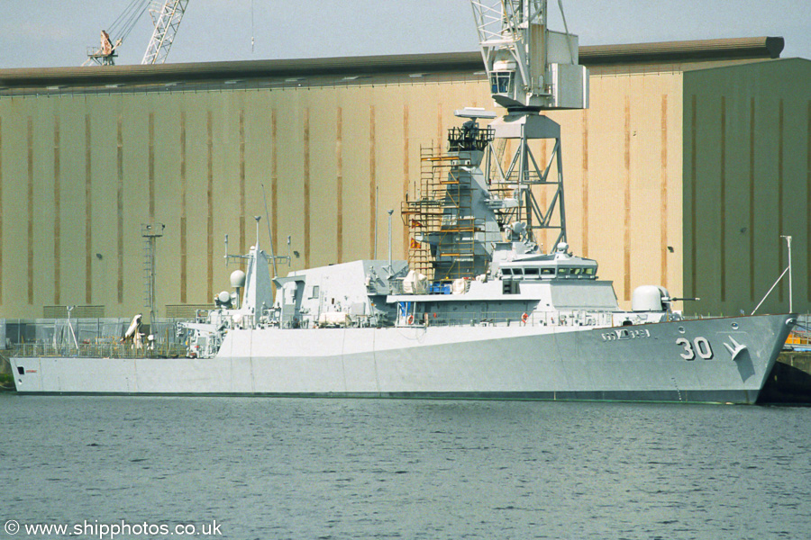 Photograph of the vessel KDB Jerambak pictured fitting out at Scotstoun on 16th May 2004
