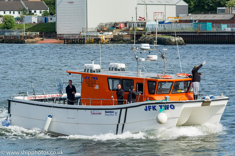 Photograph of the vessel  JFK Two pictured passing North Shields on 20th June 2019