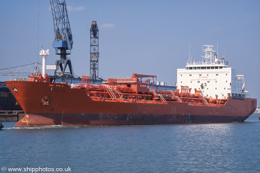 Photograph of the vessel  Jo Eik pictured in Botlek, Rotterdam on 17th June 2002