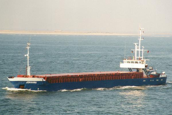 Photograph of the vessel  Johanna pictured on the River Elbe on 21st August 1995