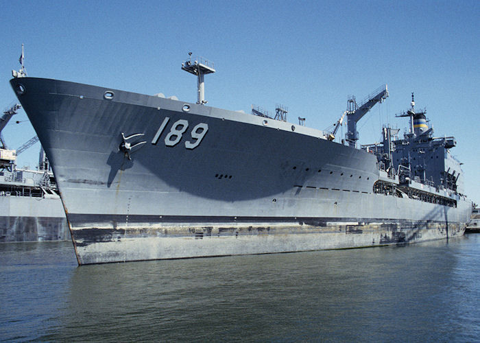 Photograph of the vessel USNS John Lenthall pictured at Norfolk on 20th September 1994