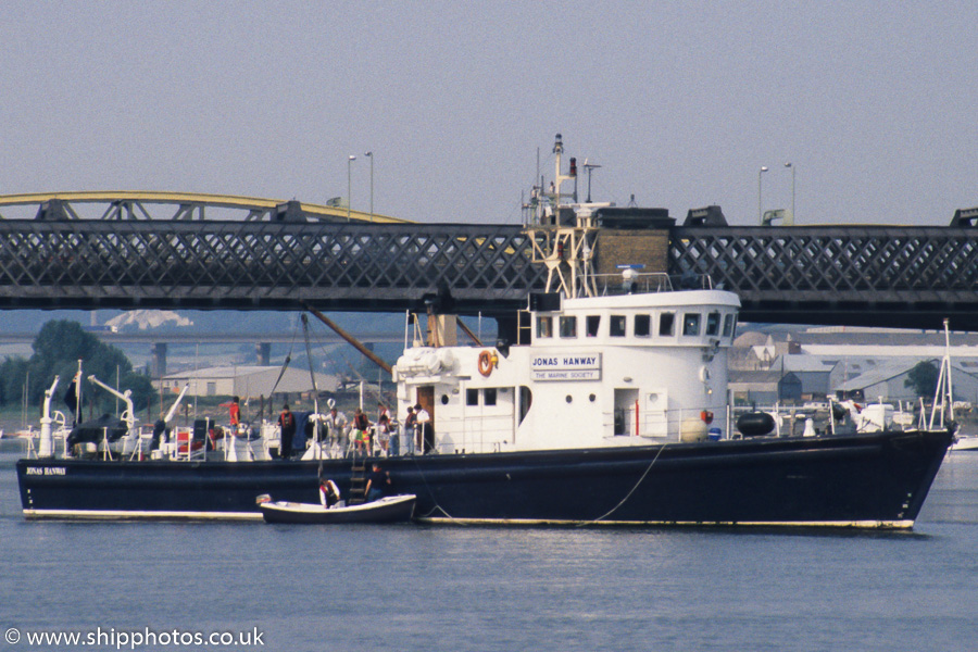 Photograph of the vessel ts Jonas Hanway pictured at Strood on 17th June 1989