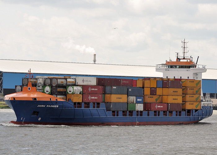 Photograph of the vessel  Jork Ranger pictured passing Vlaardingen on 23rd June 2012