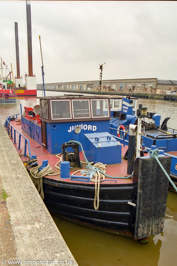 Photograph of the vessel  Junior D pictured in Albert Dock, Hull on 11th August 2002