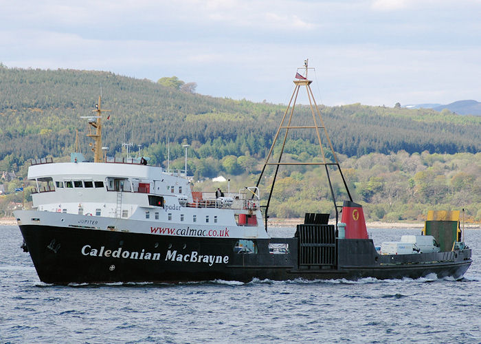 Photograph of the vessel  Jupiter pictured arriving at Gourock on 7th May 2010