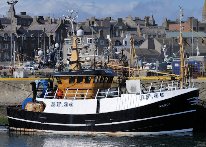 Photograph of the vessel fv Kairos pictured at Fraserburgh on 15th April 2012