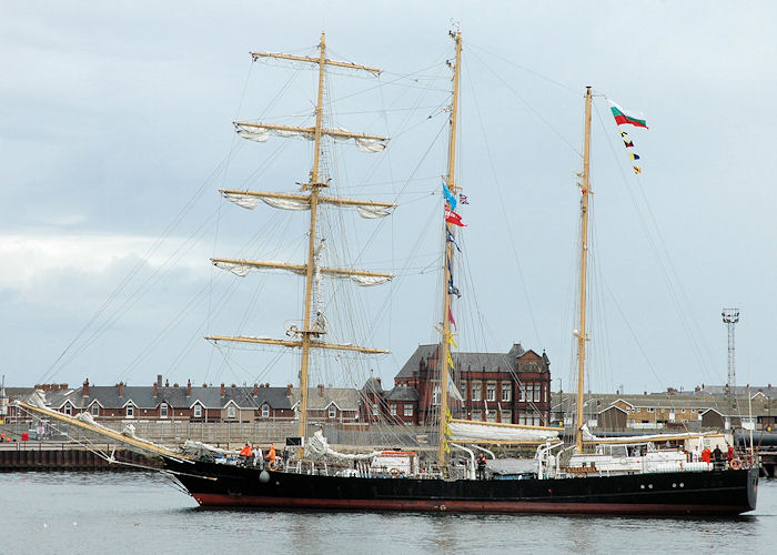 Photograph of the vessel  Kaliakra pictured arriving at the Tall Ship Races, Hartlepool on 7th August 2010