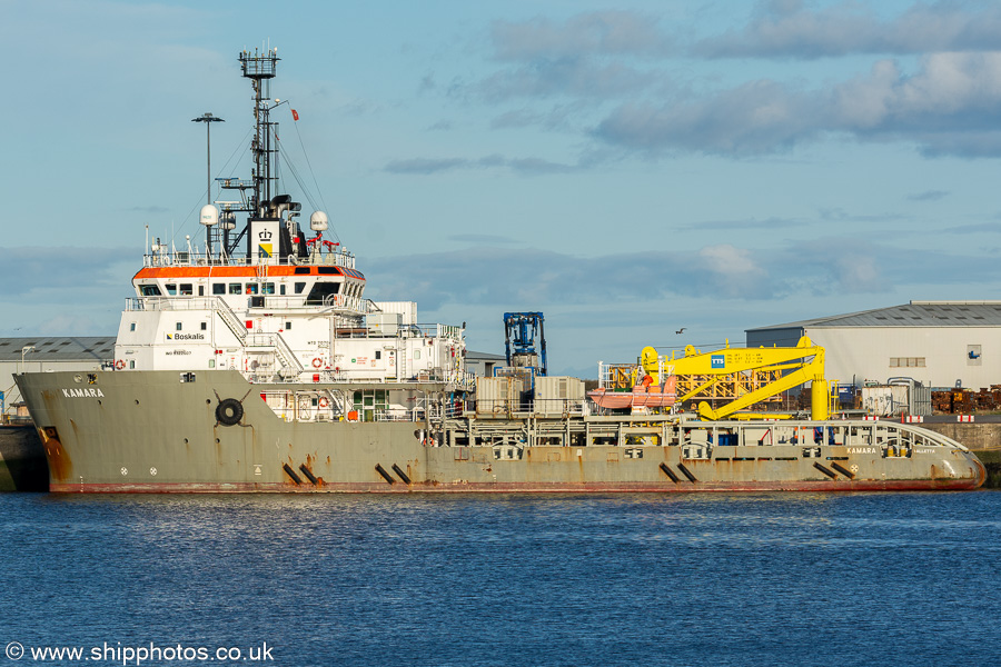 Photograph of the vessel  Kamara pictured at Greenwells Quay, Sunderland on 11th October 2024