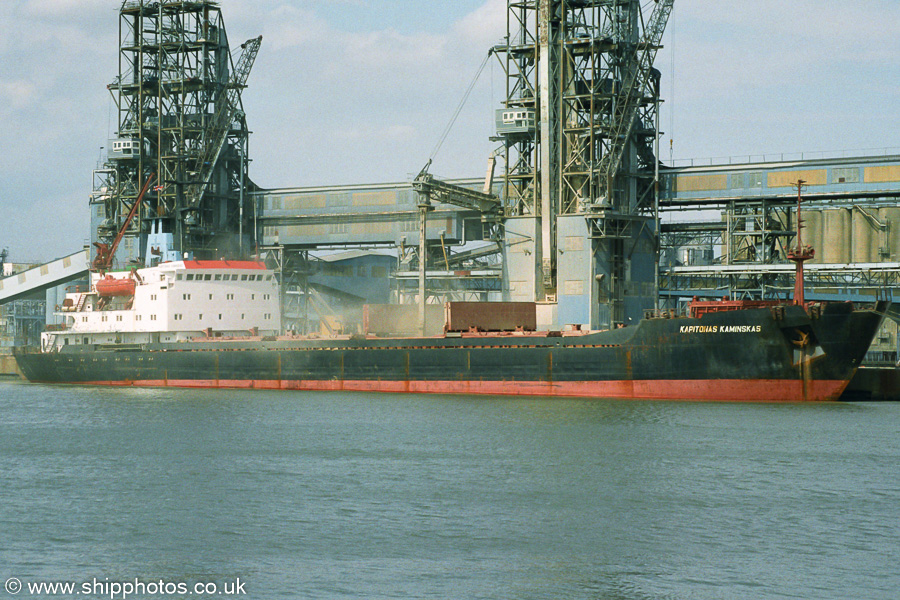 Photograph of the vessel  Kapitonas Kaminskas pictured at Tilbury Grain Terminal on 16th August 2003