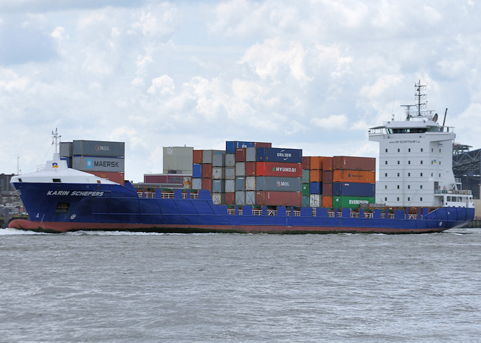 Photograph of the vessel  Karin Schepers pictured passing Vlaardingen on 24th June 2011