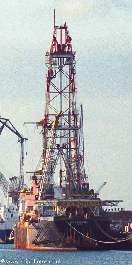 Photograph of the vessel  KCA Kingfisher pictured laid up at Southampton on 5th February 1989