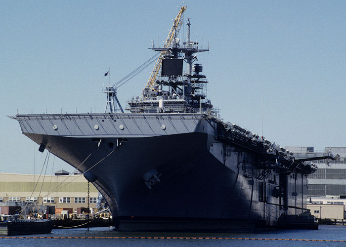 Kearsarge pictured at Portsmouth, Virginia on 20th September 1994