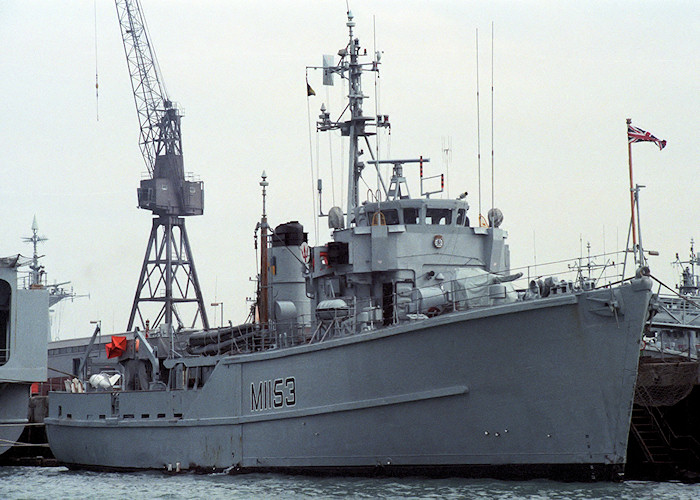 Photograph of the vessel HMS Kedleston pictured in Portsmouth Naval Base on 17th September 1988