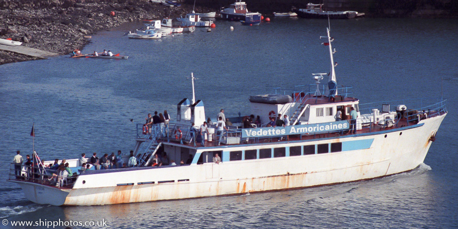 Photograph of the vessel  Kevrenn pictured arriving in St. Helier on 22nd August 1989