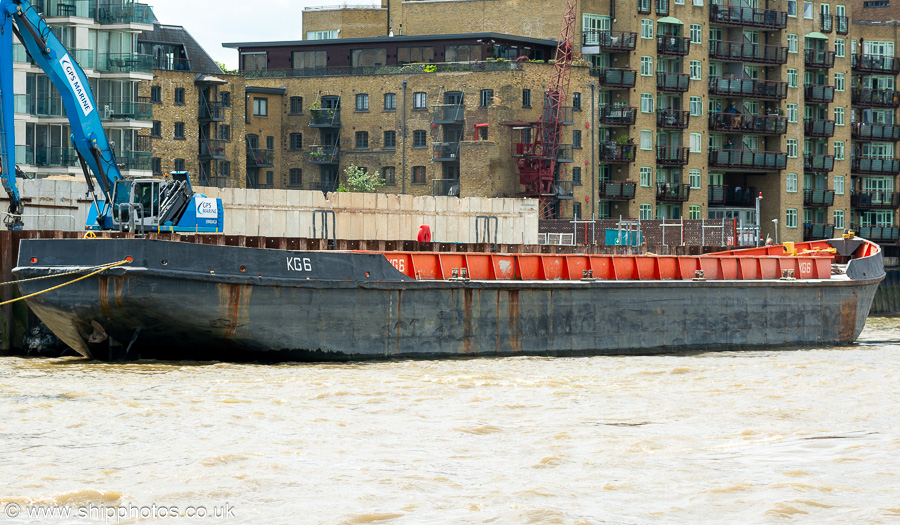 Photograph of the vessel  KG 6 pictured in London on 6th July 2023