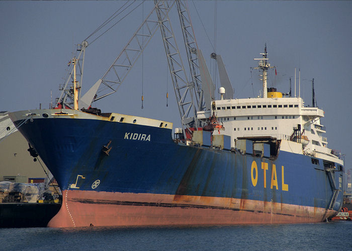 Photograph of the vessel  Kidira pictured in Brittaniëhaven, Rotterdam on 14th April 1996