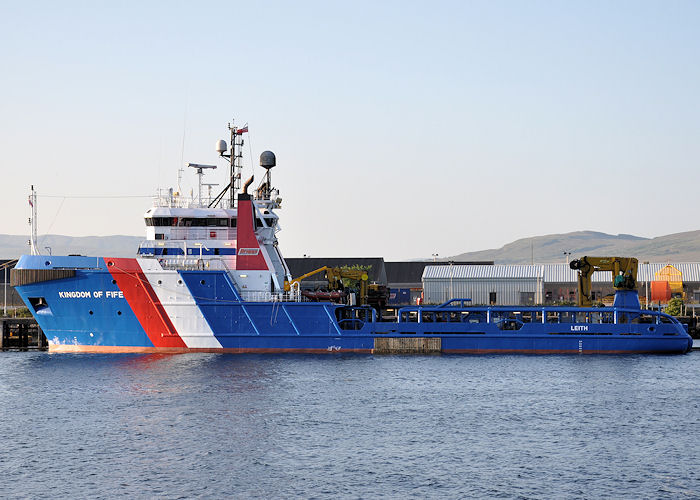 Photograph of the vessel  Kingdom of Fife pictured in Great Harbour, Greenock on 19th July 2013