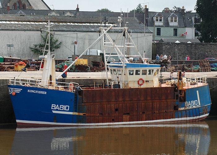 Photograph of the vessel fv Kingfisher pictured at Kirkcudbright on 26th July 2008