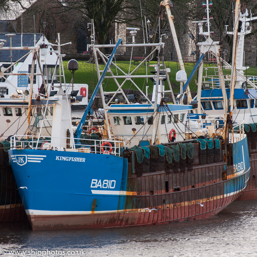Photograph of the vessel fv Kingfisher pictured at Kirkcudbright on 25th January 2014