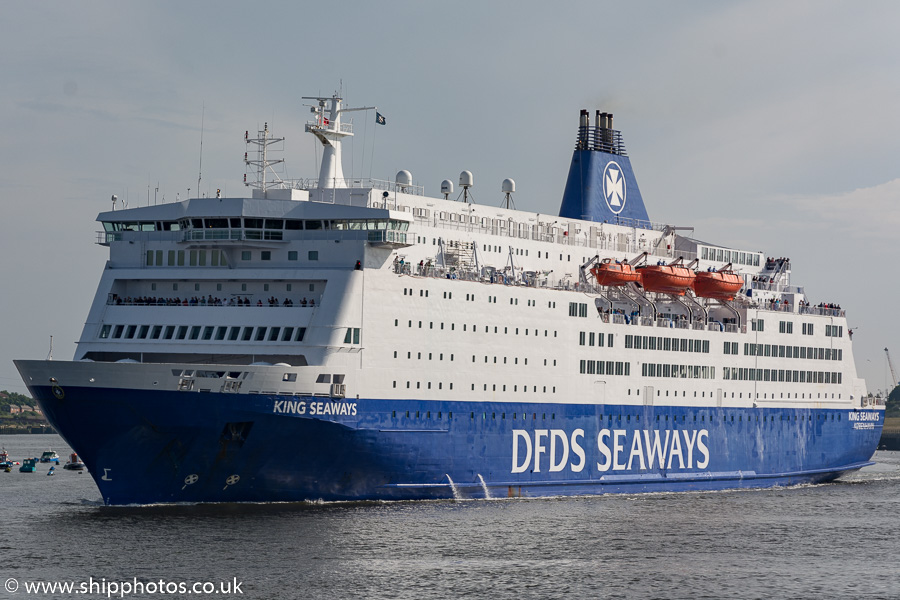 King Seaways pictured passing North Shields on 9th June 2018