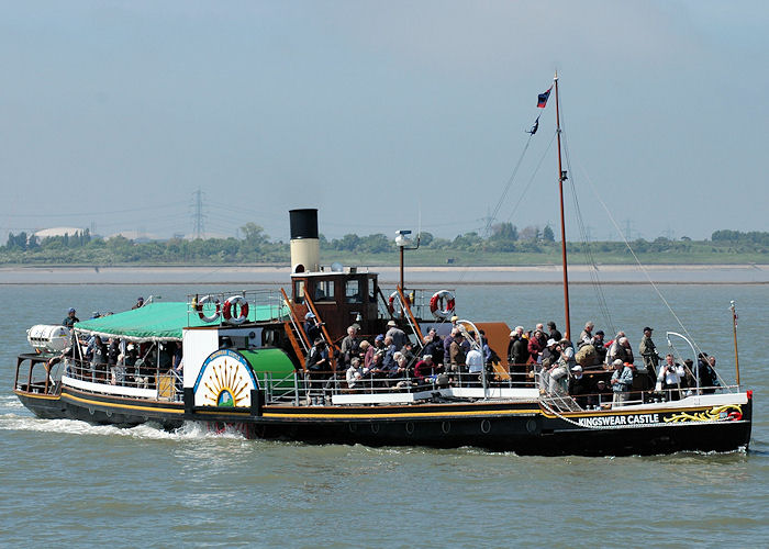 Photograph of the vessel ps Kingswear Castle pictured passing Kingsnorth on 22nd May 2010