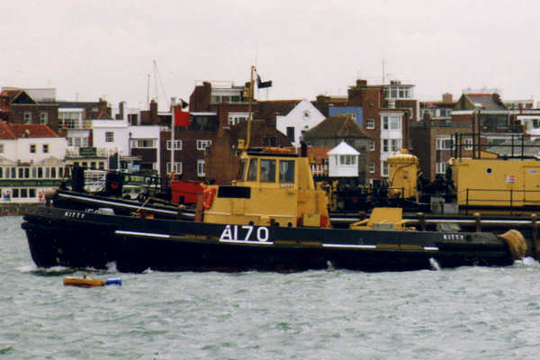 Photograph of the vessel RMAS Kitty pictured in Portsmouth on 12th June 1995