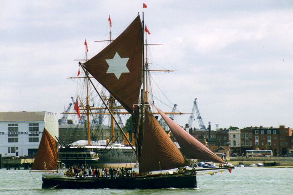 Photograph of the vessel sb Kitty pictured departing Portsmouth on 27th May 1994