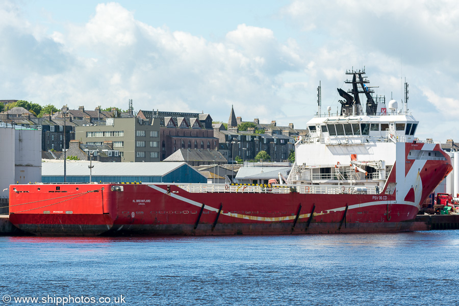 Photograph of the vessel  KL Brevikfjord pictured at Aberdeen on 29th May 2019
