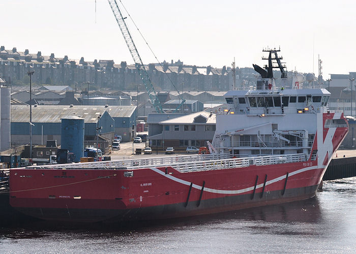 Photograph of the vessel  KL Brisfjord pictured at Aberdeen on 7th May 2013