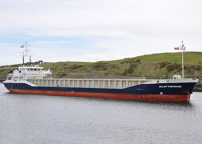 Photograph of the vessel  Kliftrans pictured arriving at Aberdeen on 14th May 2013