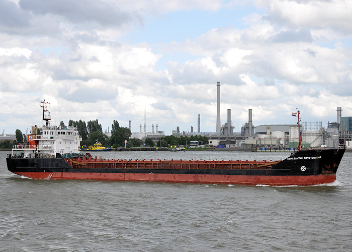 Photograph of the vessel  Konstantin Paustovskiy pictured passing Vlaardingen on 22nd June 2012